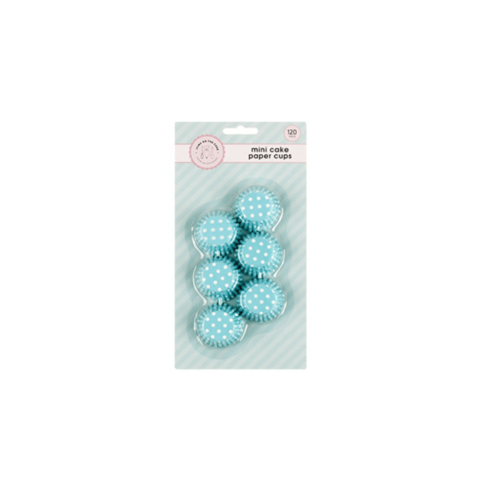 Icing on the cake Cupcake Liner Blue 120Pk Mini Cupcake Patty Pans Muffin Cases Cake Boards Liners Boxes Baking Cups