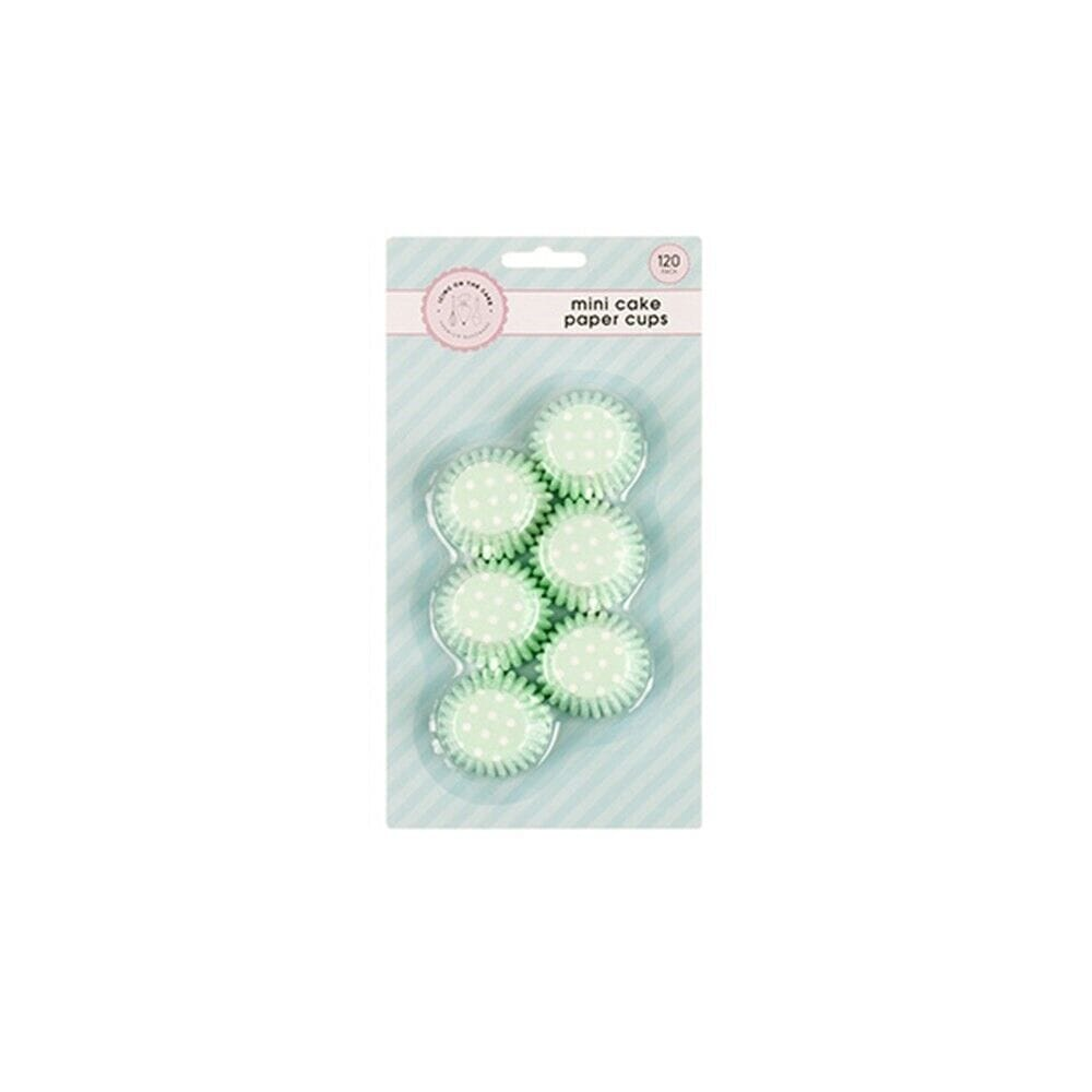 Icing on the cake Cupcake Liner Green 120Pk Mini Cupcake Patty Pans Muffin Cases Cake Boards Liners Boxes Baking Cups