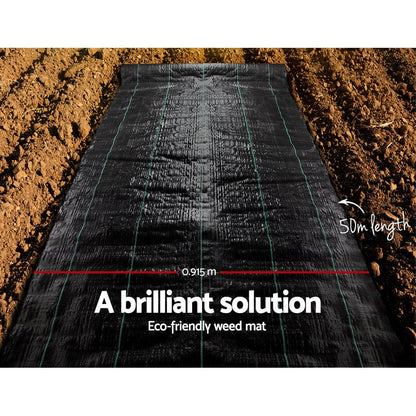 Instahut Home & Garden > Garden Tools > Herbicides Instahut 0.915x50m Weed Mat Weedmat Control Plant