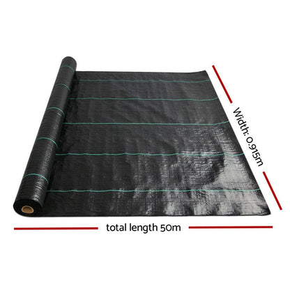 Instahut Home & Garden > Garden Tools > Herbicides Instahut 0.915x50m Weed Mat Weedmat Control Plant