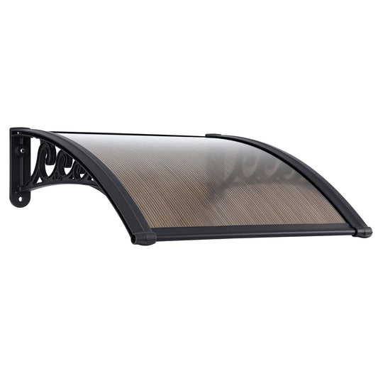 Instahut Home & Garden > Shading > Awnings Instahut Window Awning Drainage 0.6mx0.6m Outdoor Brown
