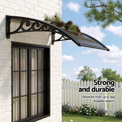 Instahut Home & Garden > Shading > Awnings Instahut Window Awning Drainage 0.6mx0.6m Outdoor Brown