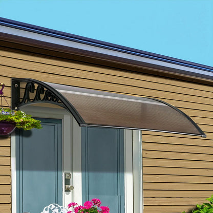 Instahut Home & Garden > Shading > Awnings Instahut Window Door Awning 0.8mx1m Brown