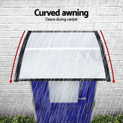 Instahut Home & Garden > Shading > Awnings Instahut Window Door Awning 0.8mx1m Transparent