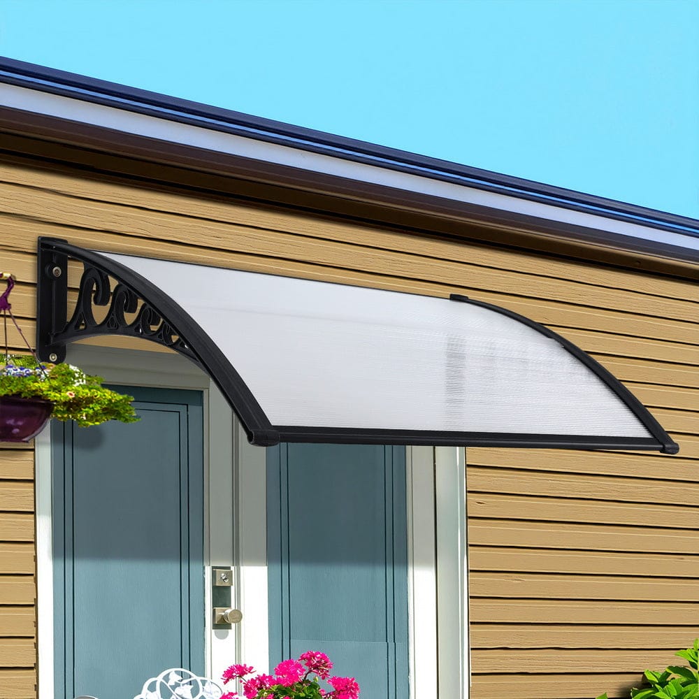 Instahut Home & Garden > Shading > Awnings Instahut Window Door Awning 0.8mx1m Transparent