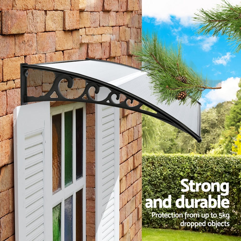 Instahut Home & Garden > Shading > Awnings Instahut Window Door Awning 0.8mx1m Transparent