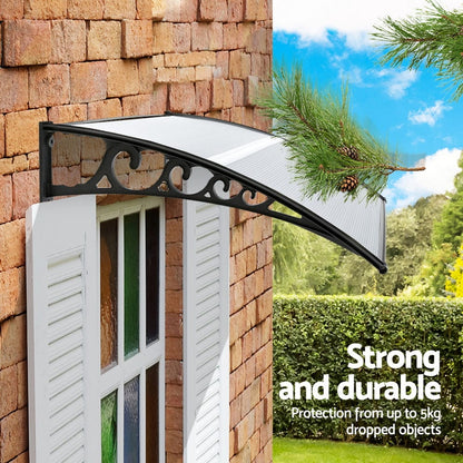 Instahut Home & Garden > Shading > Awnings Instahut Window Door Awning 0.8mx1m Transparent