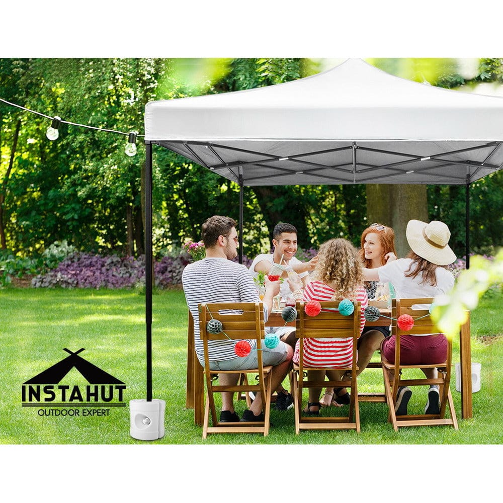 Instahut Home & Garden > Shading > Canopies & Gazebos Instahut Gazebo Base Pod Kit Pop Up Marquee Set Outdoor Wedding Tent Canopy Leg 4 pcs