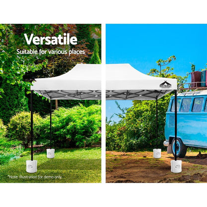 Instahut Home & Garden > Shading > Canopies & Gazebos Instahut Gazebo Base Pod Kit Pop Up Marquee Set Outdoor Wedding Tent Canopy Leg 4 pcs
