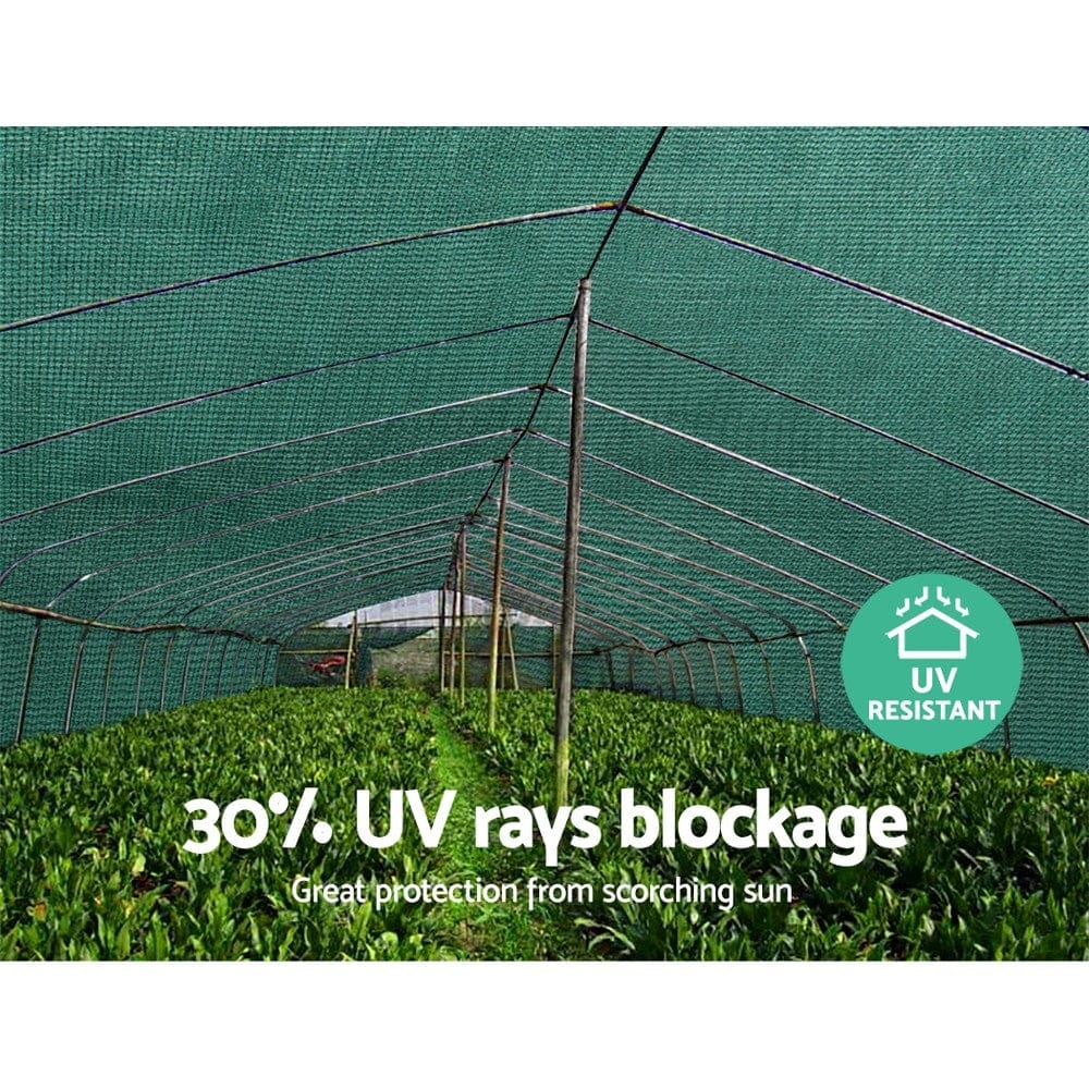 Instahut Home & Garden > Shading > Umbrellas & Sunshades Instahut 30% Shade Cloth 1.83x10m Shadecloth Wide Heavy Duty Green