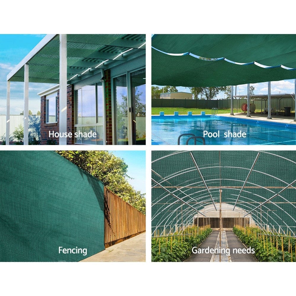 Instahut Home & Garden > Shading > Umbrellas & Sunshades Instahut 30% Shade Cloth 1.83x10m Shadecloth Wide Heavy Duty Green