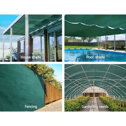 Instahut Home & Garden > Shading > Umbrellas & Sunshades Instahut 30% Shade Cloth 1.83x10m Shadecloth Wide Heavy Duty Green