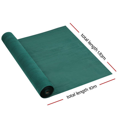 Instahut Home & Garden > Shading > Umbrellas & Sunshades Instahut 30% Shade Cloth 1.83x10m Shadecloth Wide Heavy Duty Green