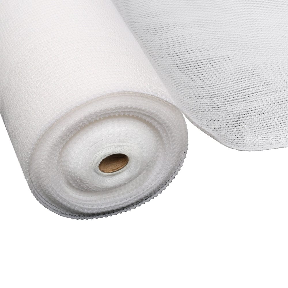 Instahut Home & Garden > Shading > Umbrellas & Sunshades Instahut 50% Shade Cloth 1.83x10m Shadecloth Wide Heavy Duty White