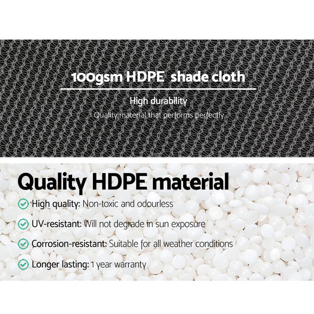 Instahut Home & Garden > Shading > Umbrellas & Sunshades Instahut 50% Shade Cloth 1.83x10m Shadecloth Wide Heavy Duty White