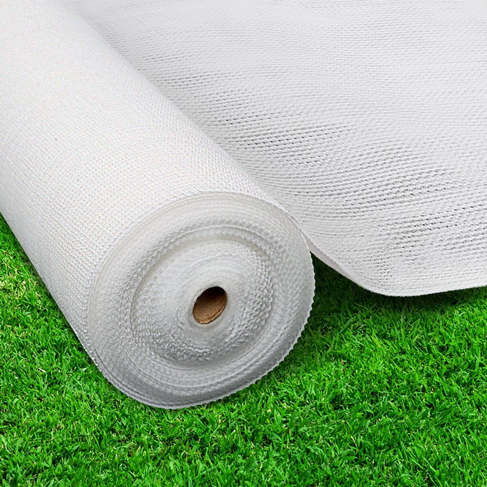 Instahut Home & Garden > Shading > Umbrellas & Sunshades Instahut 50% Shade Cloth 1.83x10m Shadecloth Wide Heavy Duty White