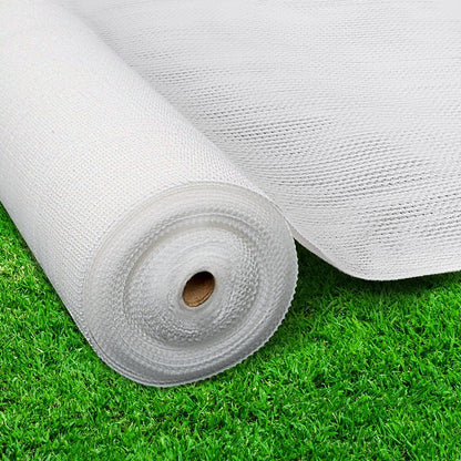 Instahut Home & Garden > Shading > Umbrellas & Sunshades Instahut 50% Shade Cloth 1.83x10m Shadecloth Wide Heavy Duty White