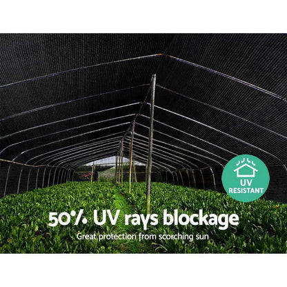 Instahut Home & Garden > Shading > Umbrellas & Sunshades Instahut 50% Shade Cloth 1.83x20m Shade Cloth Sail Heavy Duty Shadecloth Garden Mesh Roll BK