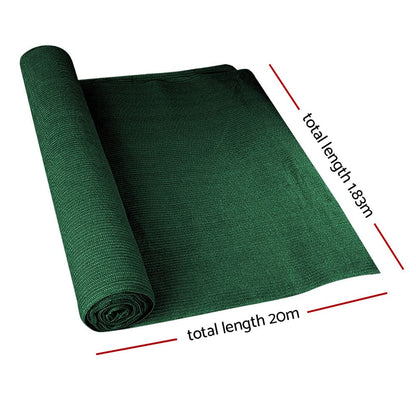 Instahut Home & Garden > Shading > Umbrellas & Sunshades Instahut 50% Shade Cloth 1.83x20m Shadecloth Sail Heavy Duty Green