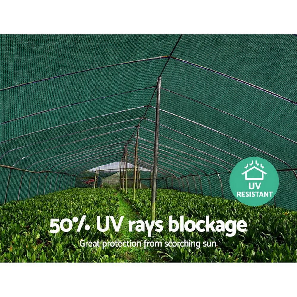 Instahut Home & Garden > Shading > Umbrellas & Sunshades Instahut 50% Shade Cloth 1.83x20m Shadecloth Sail Heavy Duty Green