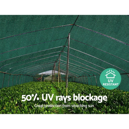 Instahut Home & Garden > Shading > Umbrellas & Sunshades Instahut 50% Shade Cloth 1.83x20m Shadecloth Sail Heavy Duty Green