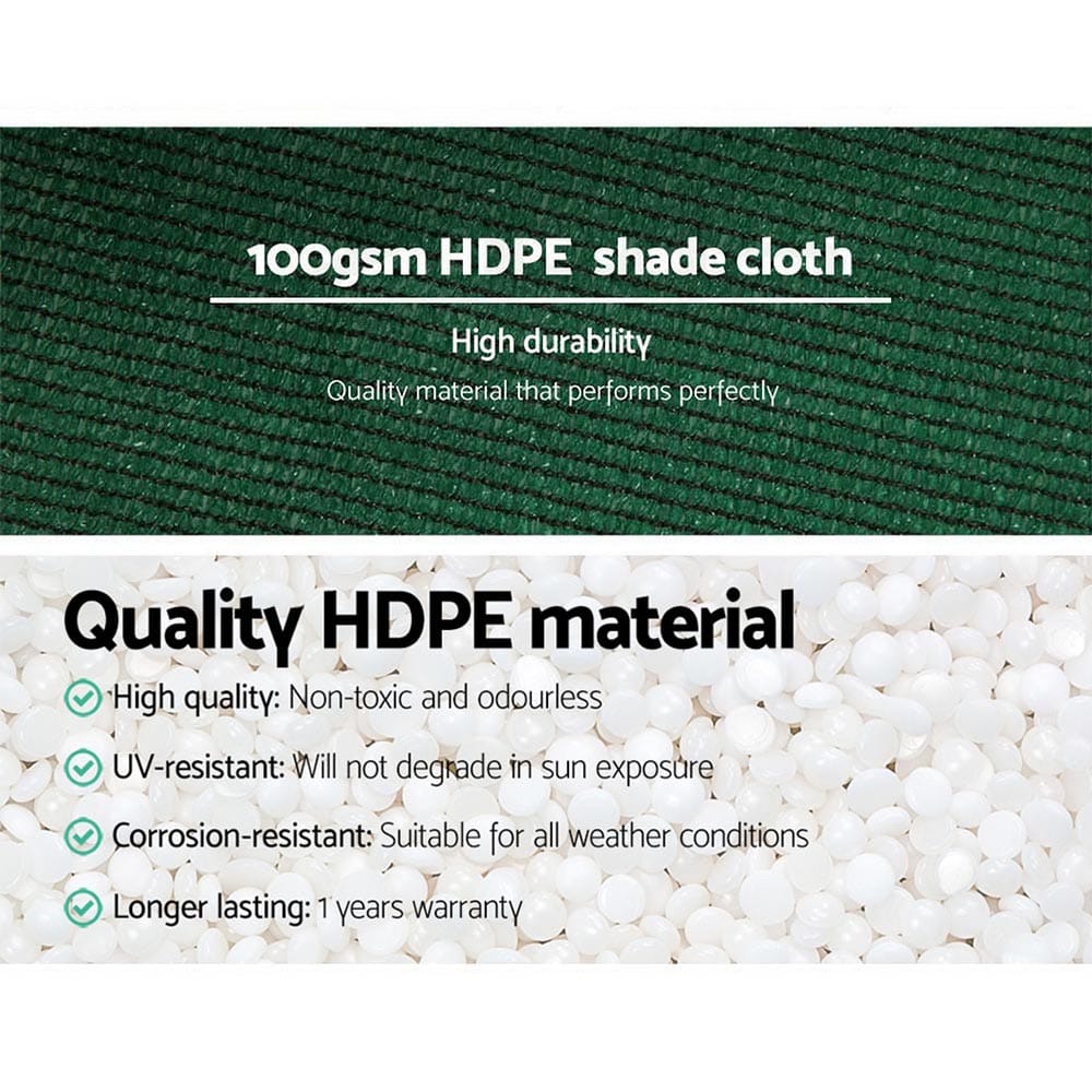 Instahut Home & Garden > Shading > Umbrellas & Sunshades Instahut 50% Shade Cloth 1.83x20m Shadecloth Sail Heavy Duty Green