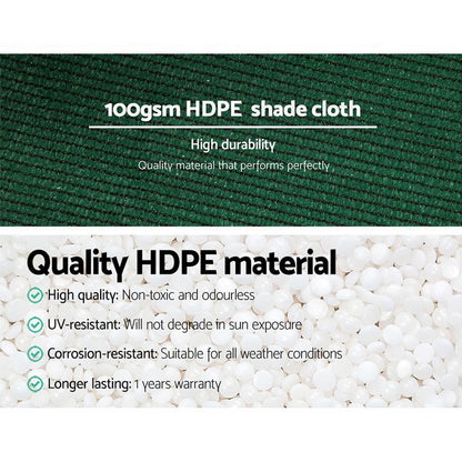 Instahut Home & Garden > Shading > Umbrellas & Sunshades Instahut 50% Shade Cloth 1.83x20m Shadecloth Sail Heavy Duty Green