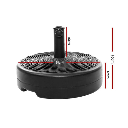 Instahut Home & Garden > Shading > Umbrellas & Sunshades Instahut 51cm Outdoor Umbrella Base Round Stand Pod