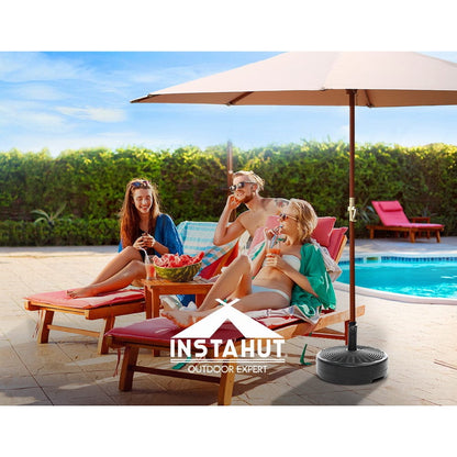 Instahut Home & Garden > Shading > Umbrellas & Sunshades Instahut 51cm Outdoor Umbrella Base Round Stand Pod
