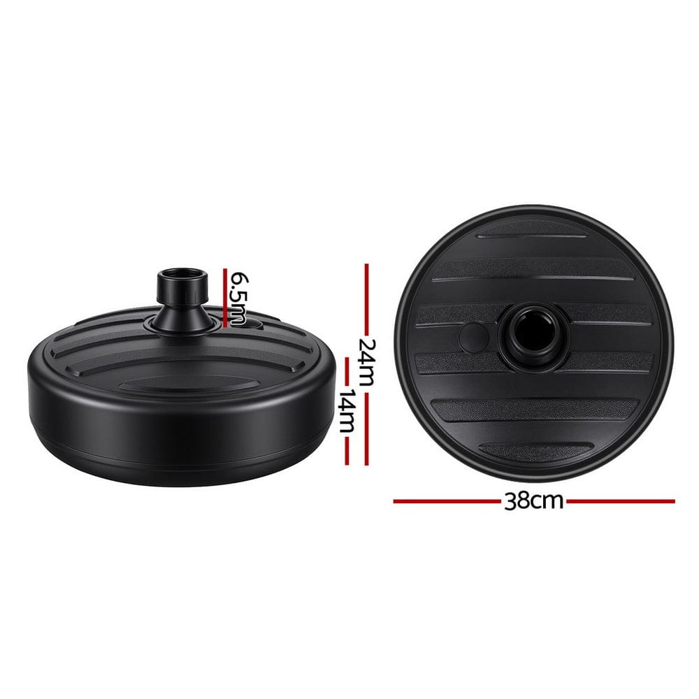 Instahut Home & Garden > Shading > Umbrellas & Sunshades Instahut Outdoor Umbrella Base Weight Round Plastic Pole Holder 35-38mm Beach