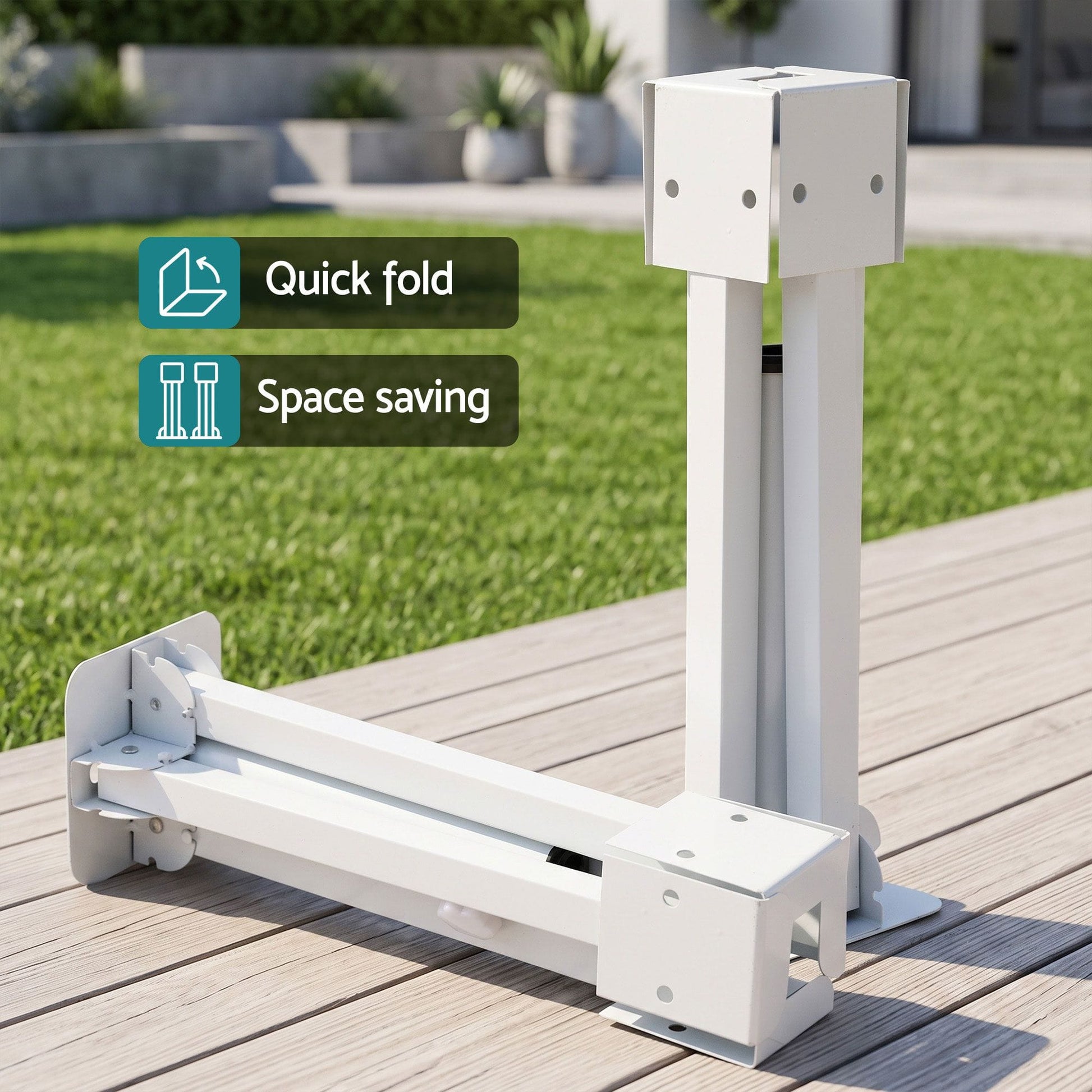 Instahut Home & Garden > Shading > Umbrellas & Sunshades Instahut Outdoor Umbrellas Base Steel Umbrella Holder 25 to 35mm White