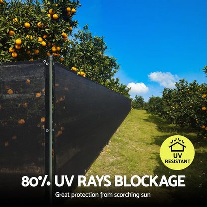Instahut Home & Garden > Shading > Umbrellas & Sunshades Instahut Shade Cloth Sun Shade Fabric Patio UV Resistant Black 10x2m