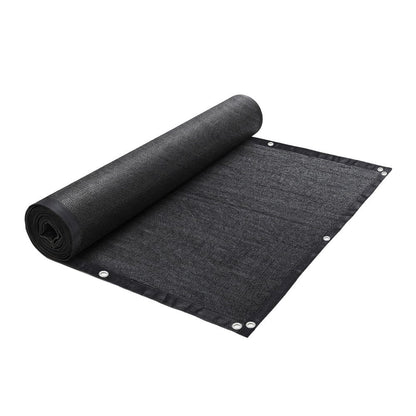 Instahut Home & Garden > Shading > Umbrellas & Sunshades Instahut Shade Cloth Sun Shade Fabric Patio UV Resistant Black 10x2m