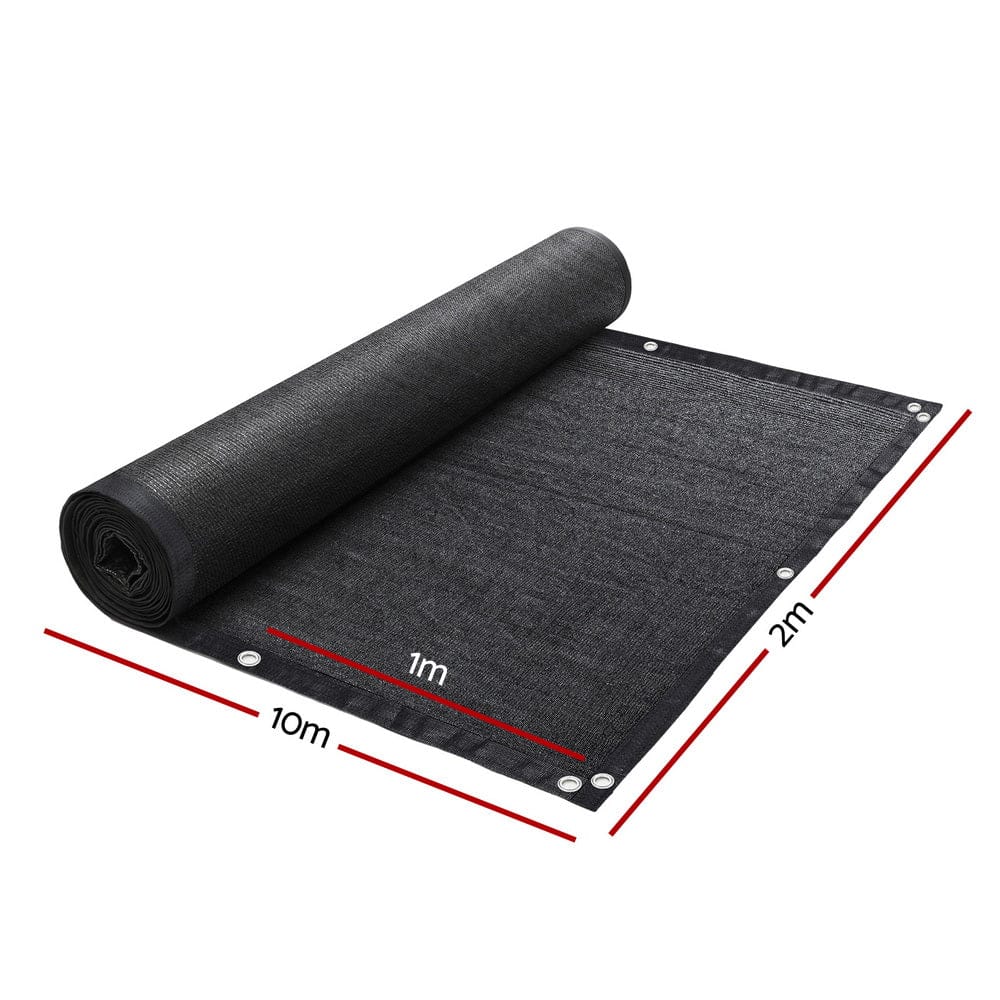 Instahut Home & Garden > Shading > Umbrellas & Sunshades Instahut Shade Cloth Sun Shade Fabric Patio UV Resistant Black 10x2m