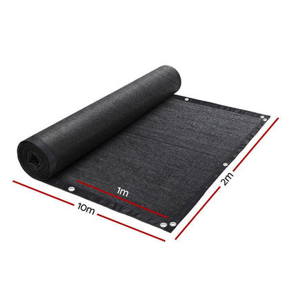 Instahut Home & Garden > Shading > Umbrellas & Sunshades Instahut Shade Cloth Sun Shade Fabric Patio UV Resistant Black 10x2m
