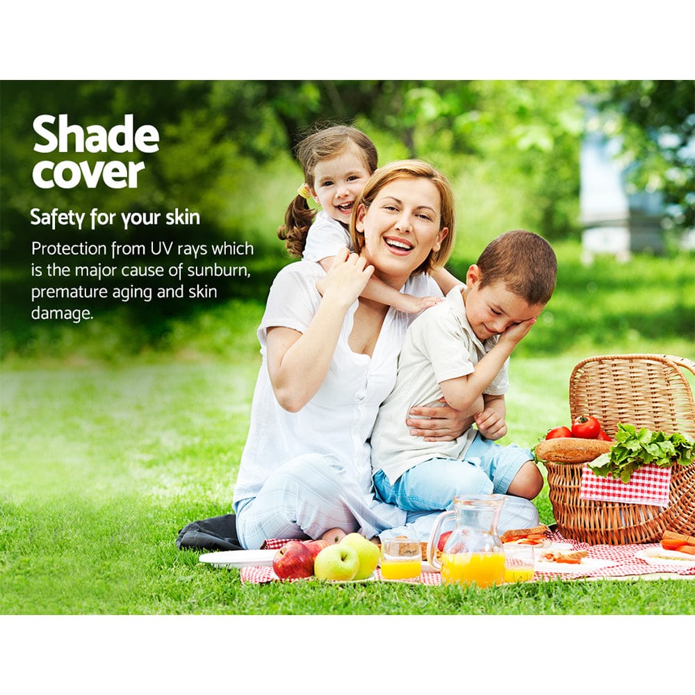 Instahut Home & Garden > Shading > Umbrellas & Sunshades Instahut Shade Sail 2x4m Rectangle 185GSM 95% Sand Shade Cloth