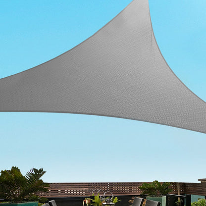 Instahut Home & Garden > Shading > Umbrellas & Sunshades Instahut Shade Sail 3x3x4.3m Triangle 280GSM 98% Grey Shade Cloth