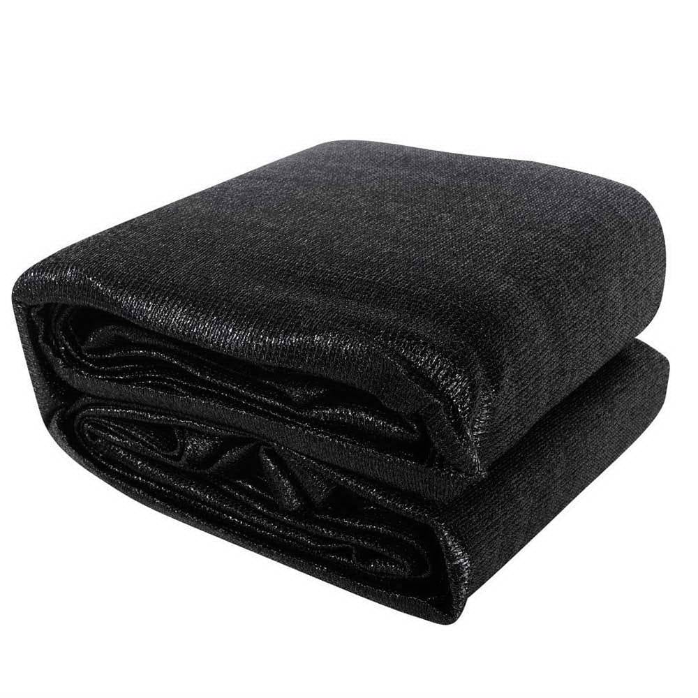 Instahut Home & Garden > Shading > Umbrellas & Sunshades Instahut Shade Sail 5x5x5m Triangle 280GSM 98% Black Shade Cloth