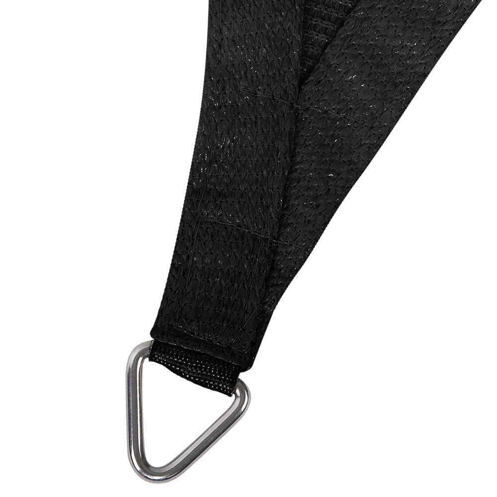 Instahut Home & Garden > Shading > Umbrellas & Sunshades Instahut Shade Sail 5x5x5m Triangle 280GSM 98% Black Shade Cloth