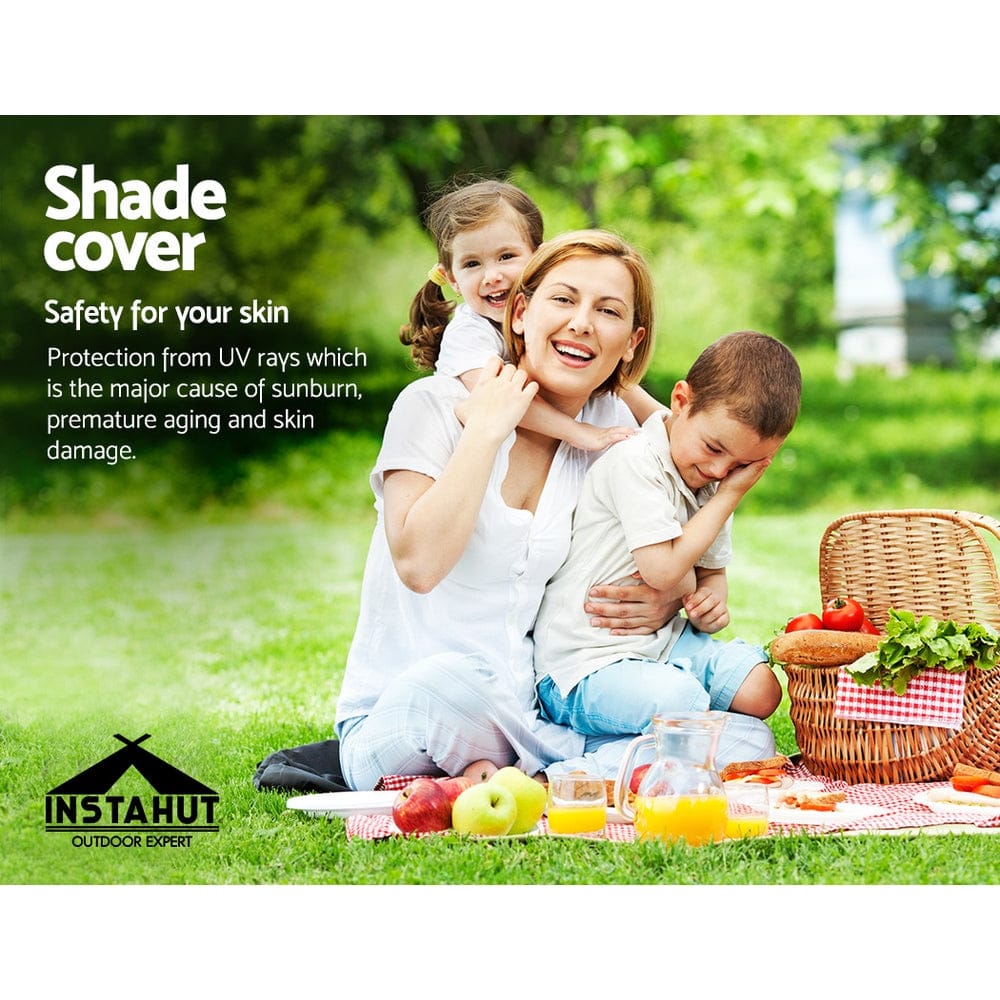 Instahut Home & Garden > Shading > Umbrellas & Sunshades Instahut Shade Sail 6x6x6m Triangle 280GSM 98% Grey Shade Cloth
