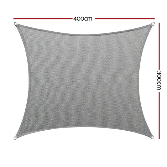 Instahut Home & Garden > Shading > Umbrellas & Sunshades Instahut Shade Sail Cloth Shadecloth Rectangle Canopy 280gsm 3x4m