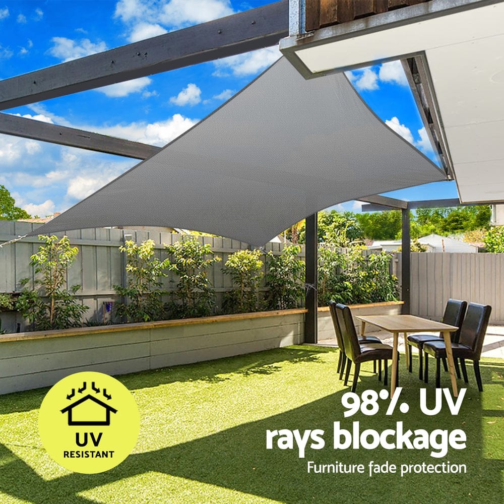 Instahut Home & Garden > Shading > Umbrellas & Sunshades Instahut Shade Sail Cloth Shadecloth Rectangle Canopy 280gsm 3x4m