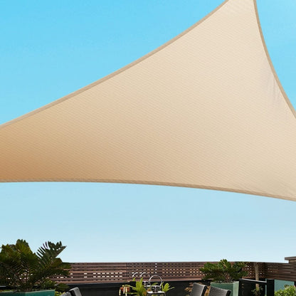 Instahut Home & Garden > Shading > Umbrellas & Sunshades Instahut Shade Sail Cloth Shadecloth Triangle Sun Canopy 6.1x6.1x6.1M