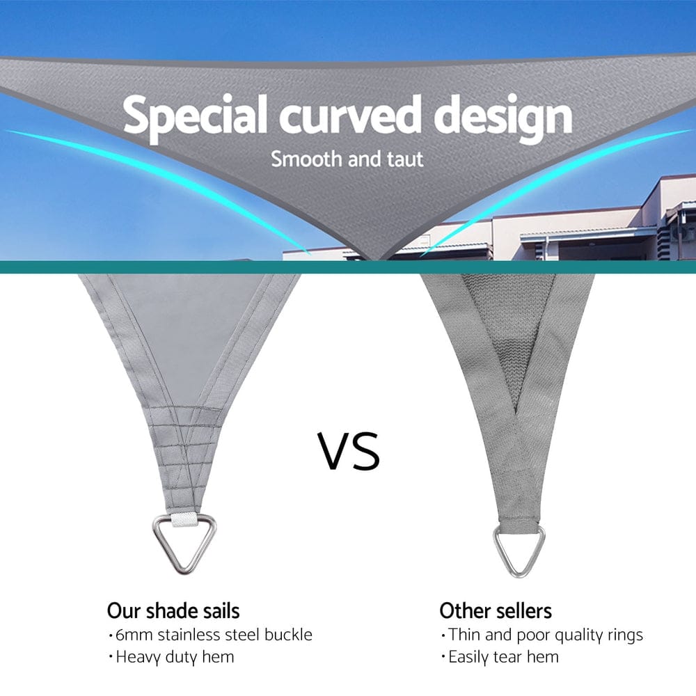 Instahut Home & Garden > Shading > Umbrellas & Sunshades Instahut Waterproof Shade Sail Shade cloth 220GSM Canopy 3x5m