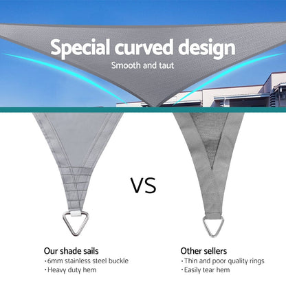 Instahut Home & Garden > Shading > Umbrellas & Sunshades Instahut Waterproof Shade Sail Shade cloth 220GSM Canopy 3x5m