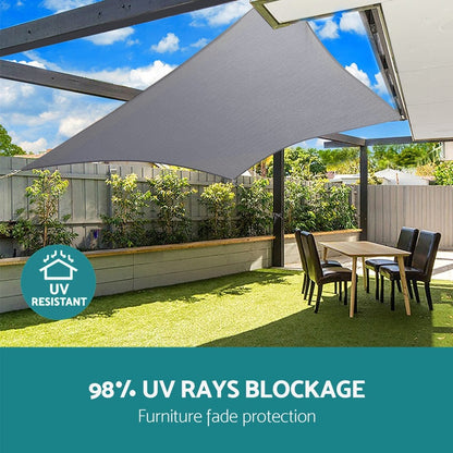 Instahut Home & Garden > Shading > Umbrellas & Sunshades Instahut Waterproof Shade Sail Shade cloth 220GSM Canopy 3x5m