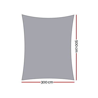 Instahut Home & Garden > Shading > Umbrellas & Sunshades Instahut Waterproof Shade Sail Shade cloth 220GSM Canopy 3x5m