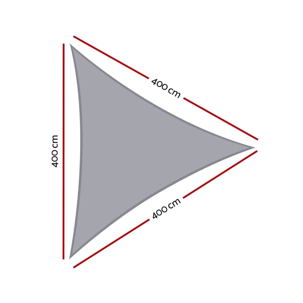 Instahut Home & Garden > Shading > Umbrellas & Sunshades Instahut Waterproof Shade Sail Shade cloth Triangle Canopy 220GSM 4x4x4m