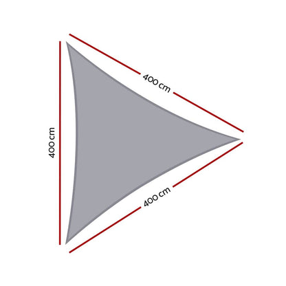 Instahut Home & Garden > Shading > Umbrellas & Sunshades Instahut Waterproof Shade Sail Shade cloth Triangle Canopy 220GSM 4x4x4m