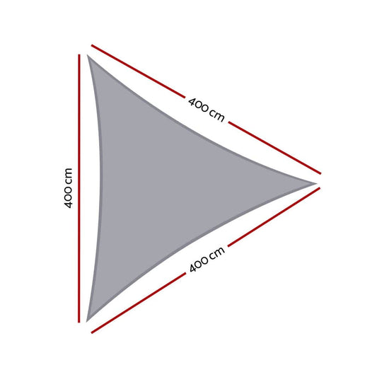 Instahut Home & Garden > Shading > Umbrellas & Sunshades Instahut Waterproof Shade Sail Shade cloth Triangle Canopy 220GSM 4x4x4m